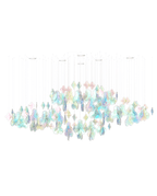 Galaxy Iris Iridescent Blossom Chandelier