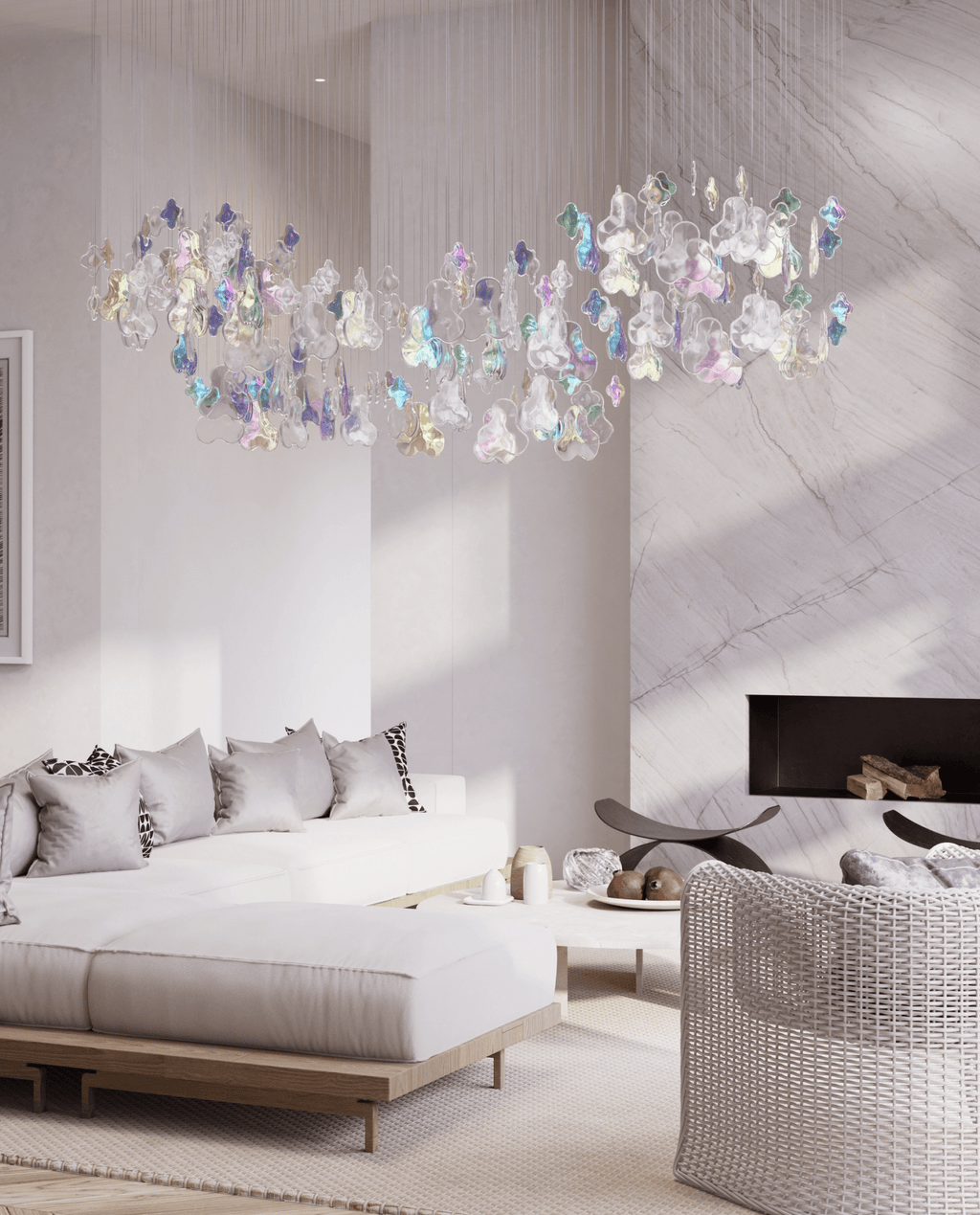 Galaxy Iris Iridescent Blossom Chandelier
