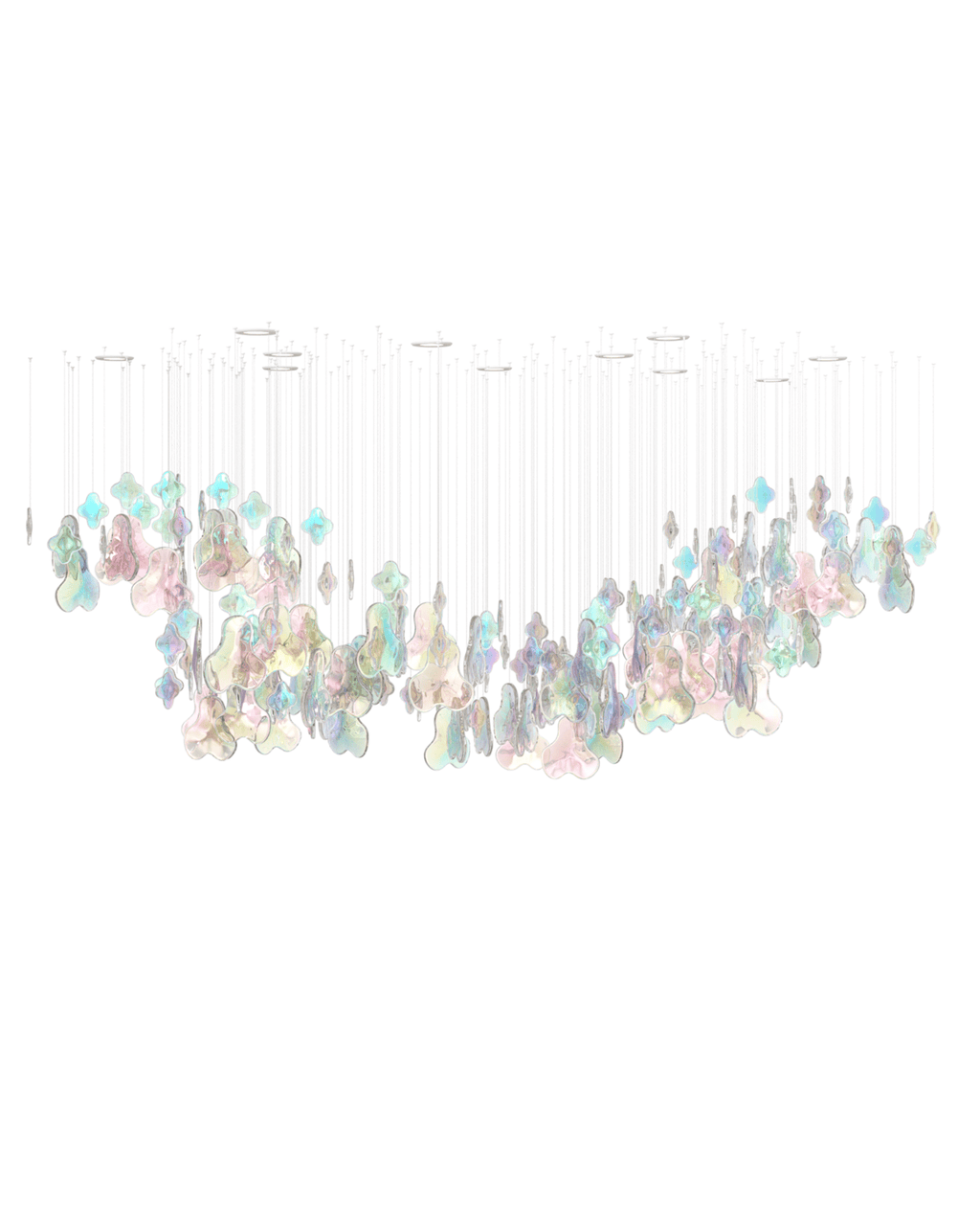 Galaxy Iris Iridescent Blossom Chandelier