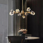 Isaro Faceted Oval Chandelier for Living Room