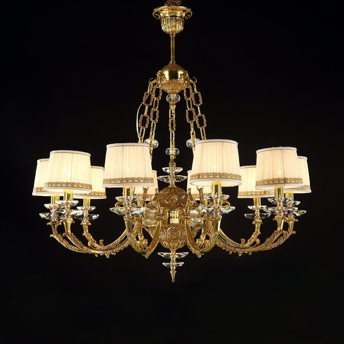 Maria Crystal Classic Chandelier 36-Inch10 Lights