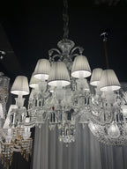 12 Lights Baccarat Zenith Flou, Je Te Vois Flou Chandelier