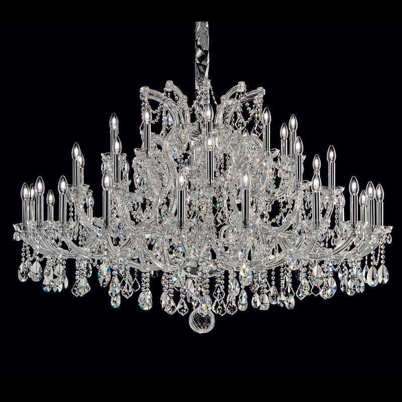 40 Lights Chrome Maria Crystal Chandelier