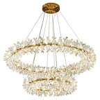 Kylia 2 Tier Ring Crystal Chandelier 60”