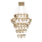 Luxury Newly Crystal Chandelier in Champagne Gold Finish with Round Tiered Design and K9 Crystal