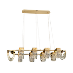 Luxury Newly Crystal Chandelier in Champagne Gold Finish with Round Tiered Design and K9 Crystal