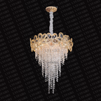 Modern Flower Crystal Tassel Chandelier for Living Room / dining Room