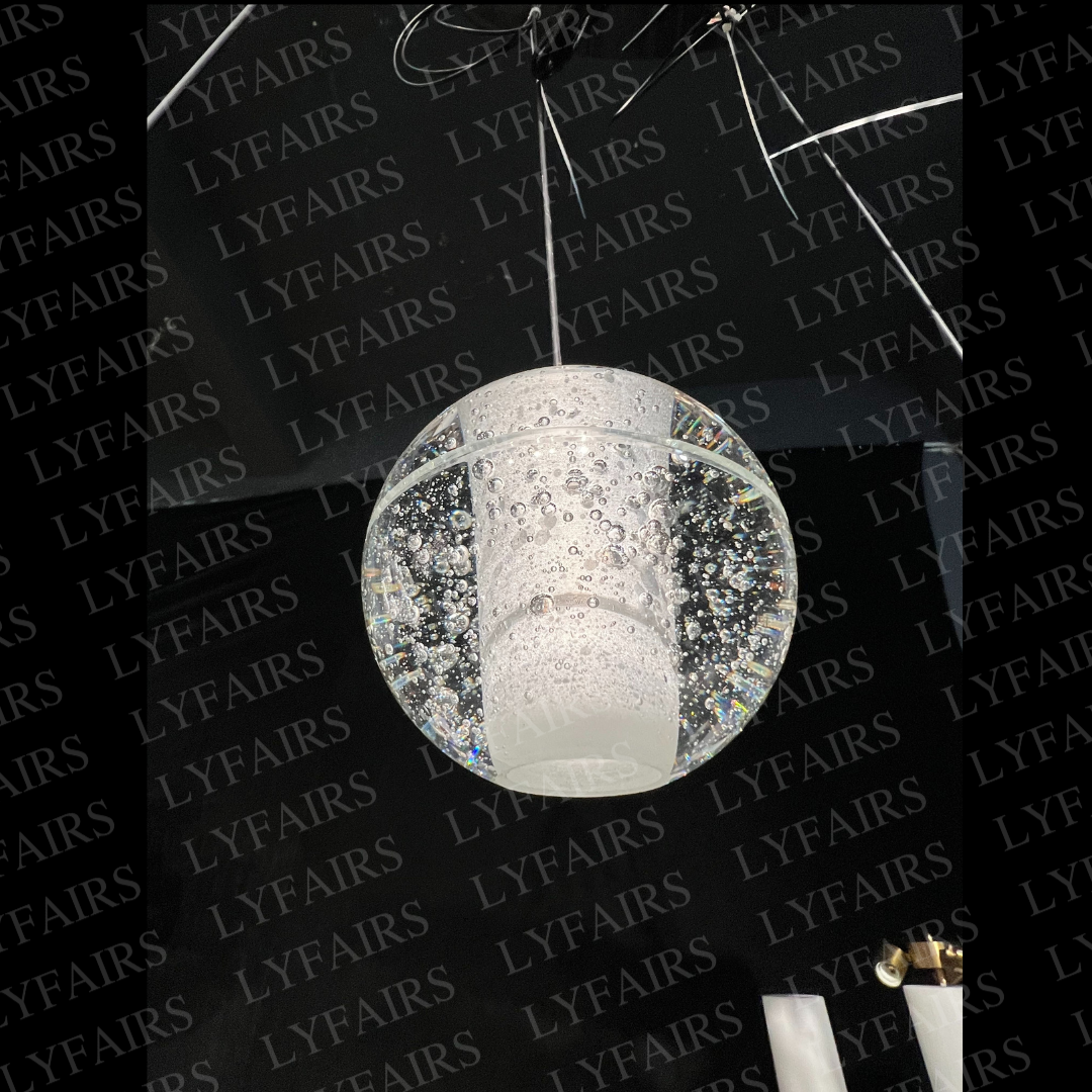Oversized Nordic Art Round Air Bubbles Pendant Chandelier for Stairs / spiral Staircase / hotel