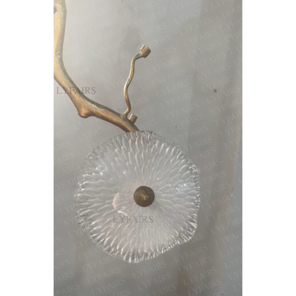 Nenufar Bonsai Staircase Crystal Chandelier for High Ceiling