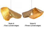 Postmodern Brass Pendant Lighting with Withered Leaf Shape, High-Quality Finish
