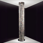 Modern Luxury Crystal Cylinder Flush Mounted Chandelier