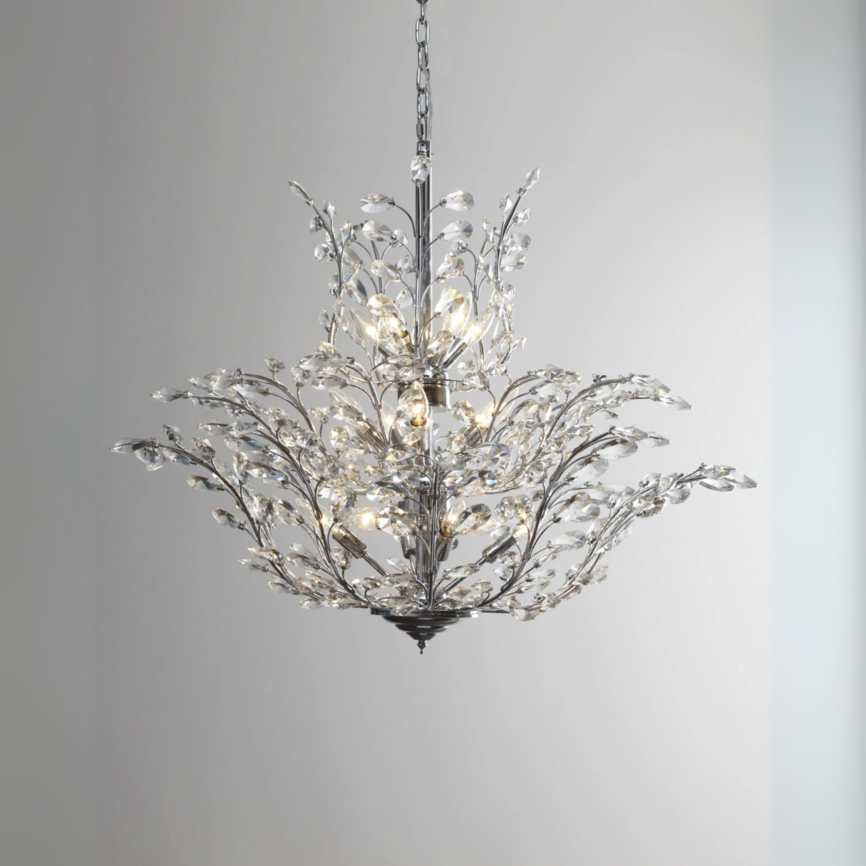 Modern Luxury Branches Crystal Chandelier for Low-Ceiling