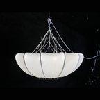Vintage Cream White Fabric Lampshade Chandelier for Bedroom / living Room