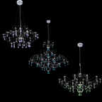Modern Art Design Dreamcatcher-Inspired Firefly Coloful Crystal Chandelier