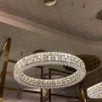 Light Luxury Round / oval Spliced Crystal Chandelier for Living / dining Room / kitchen Island