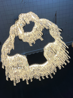 Modern Luxury Irregular Round / oval Crystal Chandelier Set for Bedroom / living Room / dining Room