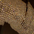 Modern Round Donut Crystal Chandelier