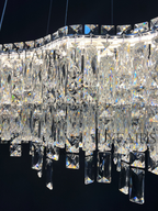 Modern Luxury Irregular Round / oval Crystal Chandelier Set for Bedroom / living Room / dining Room