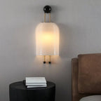 Zelaeora Modern Minimalist Glass Lantern Sconce Wall Lamp