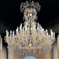 Large Golden Crystal Chandelier
