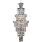 Large Multi-Pieces Crystal Chandelier Stylish Ceiling Light for Foyer Living Room Staircase