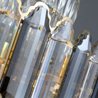 Large Staircase Crystal Chandelier Living Room Ceiling Light for Hotel Entrance in Gold Finish