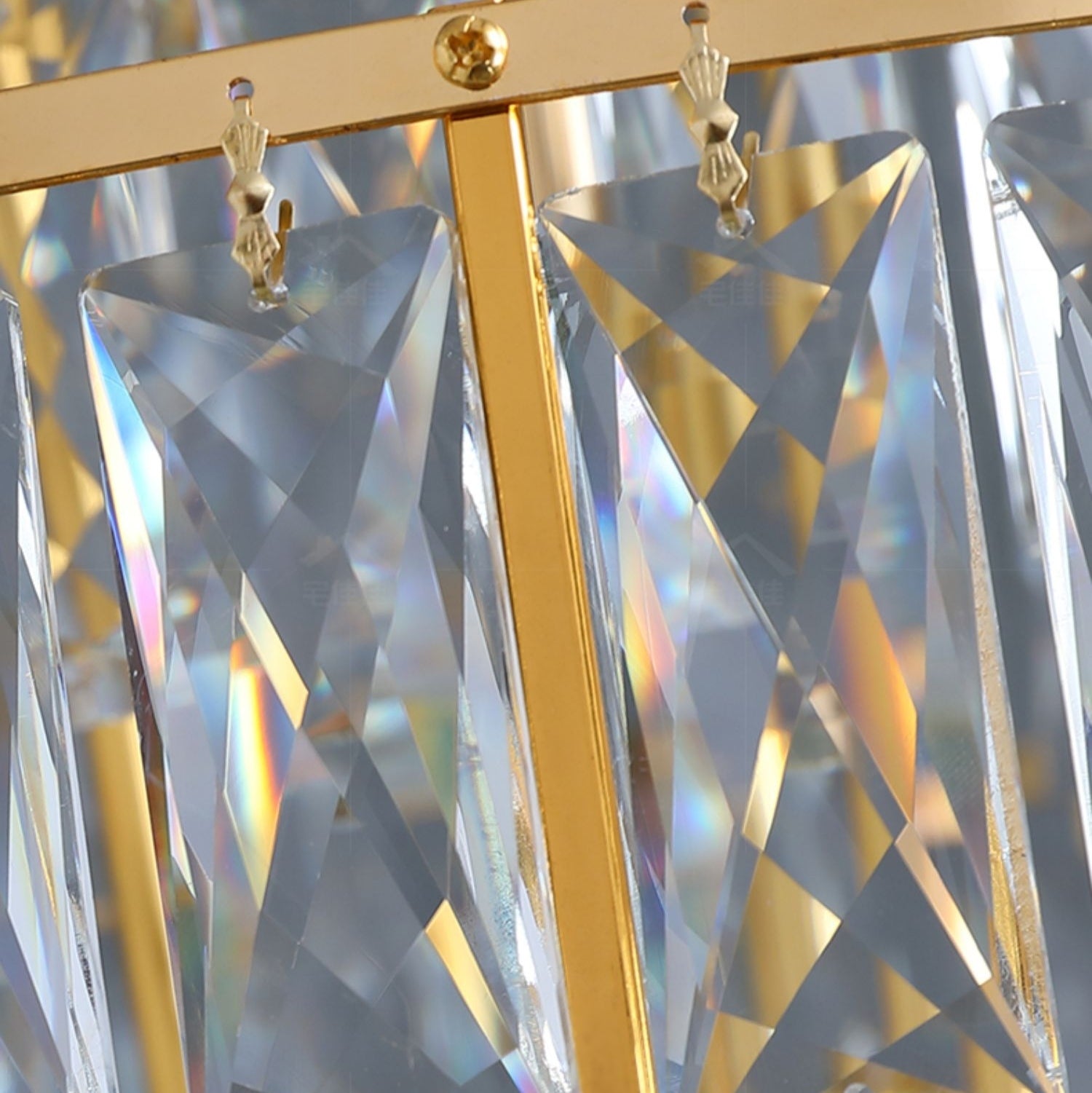 Large Staircase Crystal Chandelier Living Room Ceiling Light for Hotel Entrance in Gold Finish