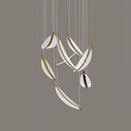 Leaf Crystal Spiral LED Chandelier