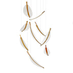 Leaf Crystal Spiral LED Chandelier