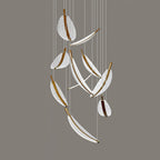 Leaf Crystal Spiral LED Chandelier