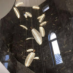 Leaf Crystal Spiral LED Chandelier