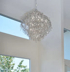 Modern 10 / 13 / 21-Light Gyroscopic Chrome Pendant Light Fixtures for Dining Room / living Room