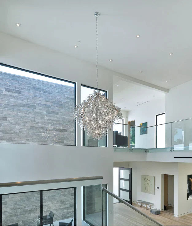 Modern 10 / 13 / 21-Light Gyroscopic Chrome Pendant Light Fixtures for Dining Room / living Room
