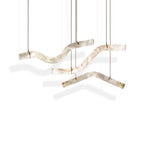 Glacera Simplicity Alabaster Curved Chandelier