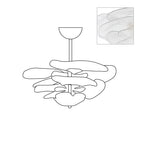Lotus Leaf Layered Glass Chandelier