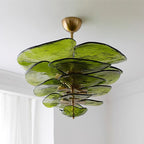 Lotus Leaf Layered Glass Chandelier