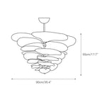 Lotus Leaf Layered Glass Chandelier