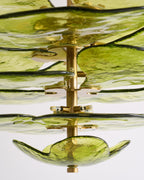 Lotus Leaf Layered Glass Chandelier