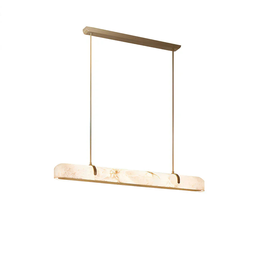 Linear Alabaster Chandelier, Kitchen Island Pendant Light