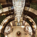 Long Hotel Lobby Crystal Chandelier