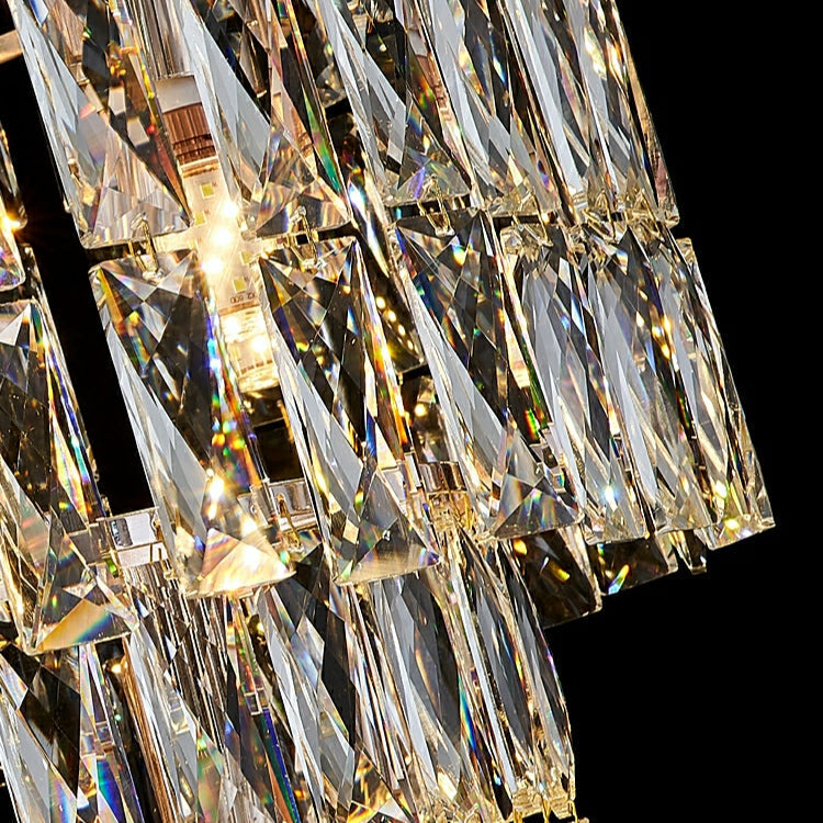 Long Crystal Staircase Chandelier Large Foyer Living Room Entryway Ceiling Light