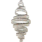 Long Crystal Tassel Rings Chandelier Extra Large Living Room Staircase High Ceiling Lighting