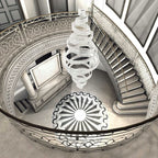 Long Crystal Tassel Rings Chandelier Extra Large Living Room Staircase High Ceiling Lighting