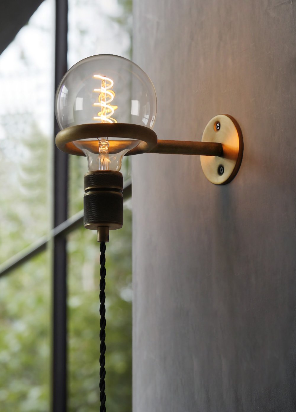 Loop Minimalist Wall Light With Wall Socket