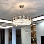 Luxurious K9 Crystal Chandelier Modern Ceiling Light Fixtures Set for Living Room / dining Room
