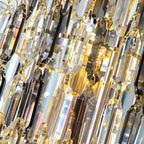Luxury Large Foyer Staircase K9 Crystal Chandelier Long Ceiling Lighting for Living Room Hall