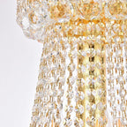 Luxury French Empire Chandelier for Villa Hall Ceiling Three-Layers Crystal Light for Hotel Lobby