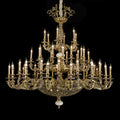 1960s Wide Brass Chandelier