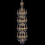 Long Brass Chandelier for Stairwell