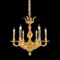 6 Light Brass Chandelier
